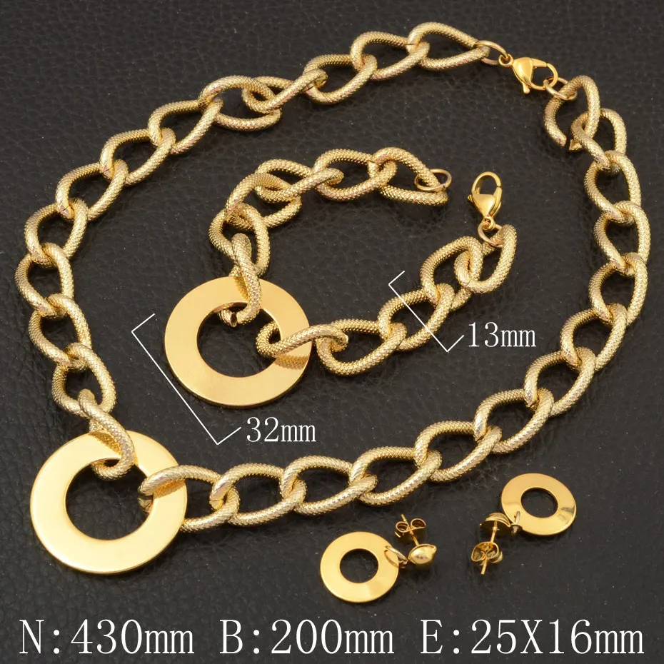 Новейшая модная бижутерия Цепочка Из Нержавеющей Стали Круглый ожерелье и