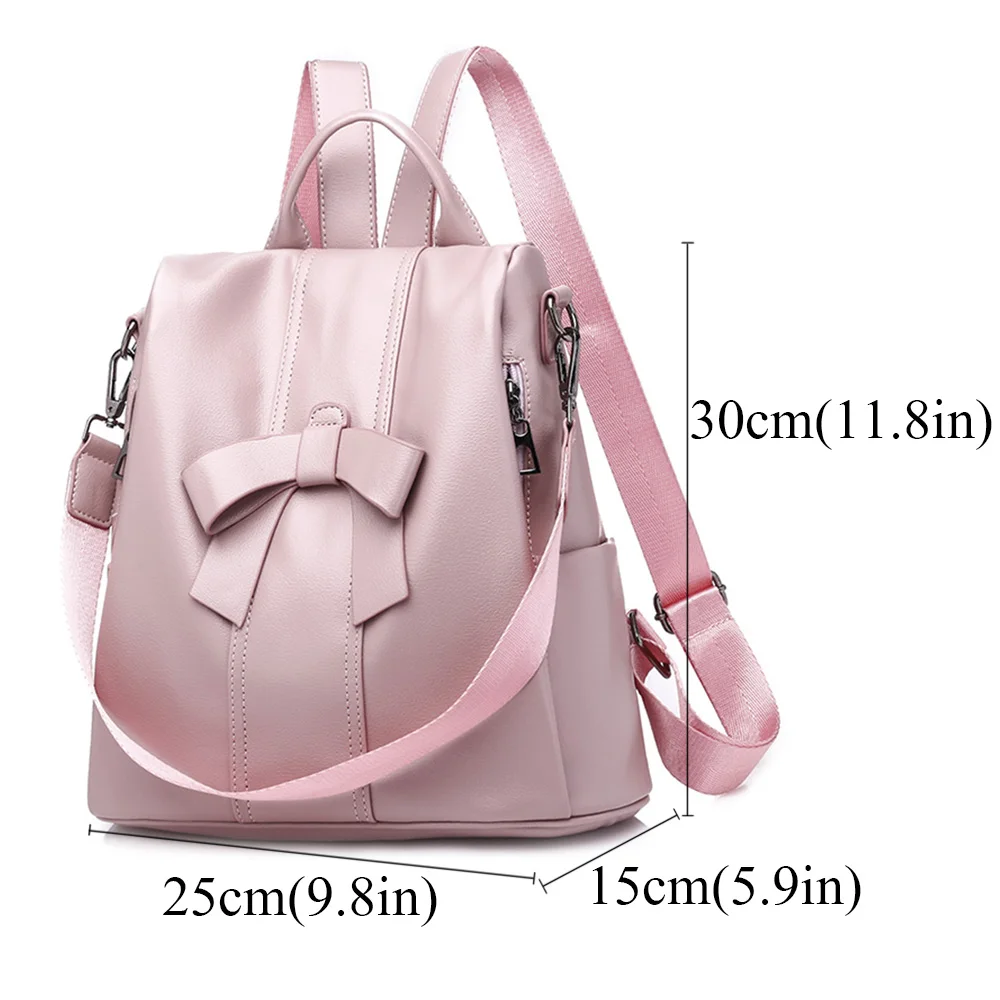 Новые розовые рюкзаки из искусственной кожи для девочек-подростков в Корейском