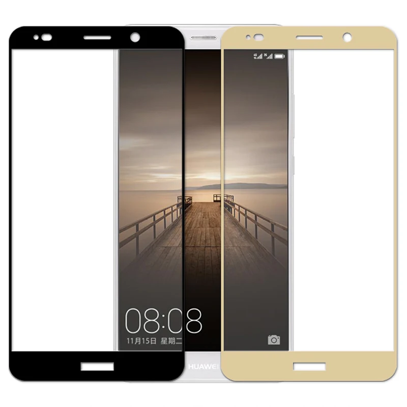 Закаленное стекло с полным покрытием и клеем для Huawei Mate 10 Pro защитная пленка