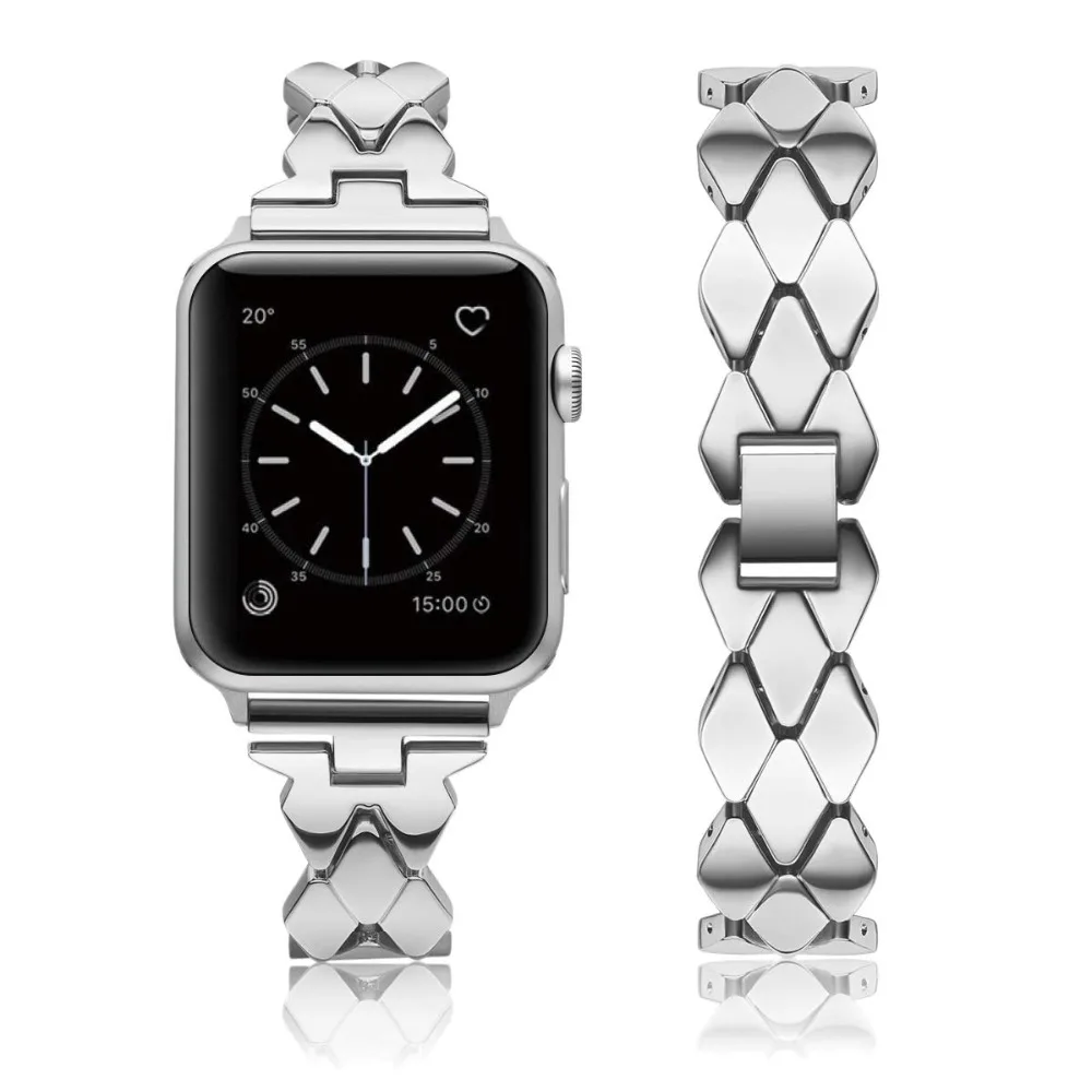Black rose золото Нержавеющая сталь ремешок для наручных часов Apple Watch серии 1/2/3, 42 мм, 38 мм, версия браслет ремешок для наручных часов iwatch серии 5 4 40 мм 44 мм