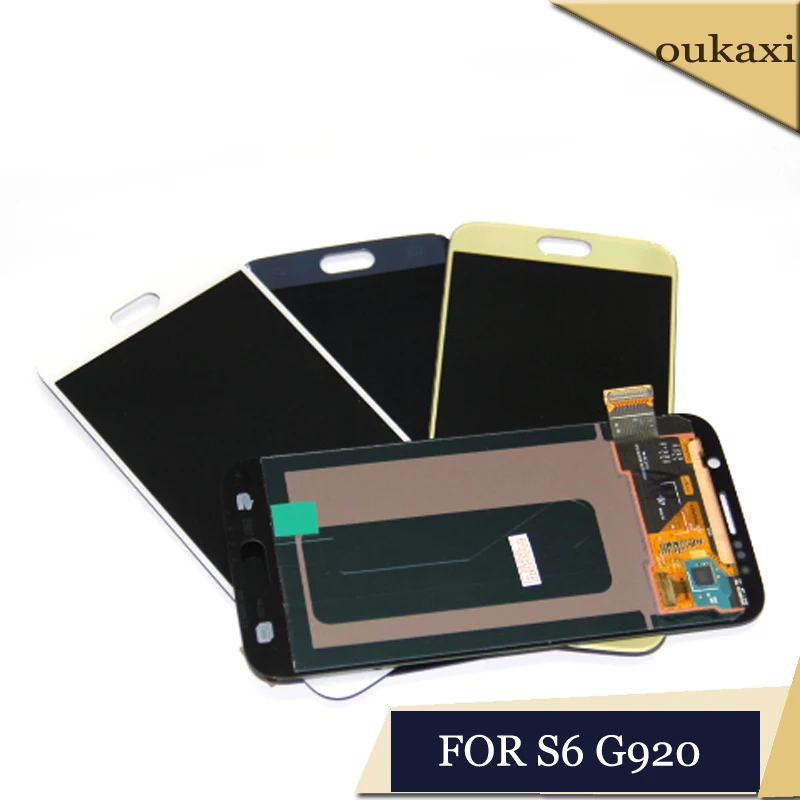 Синий белый золотой для Samsung Galaxy S6 G920 G920F amoled LCDS дисплей с сенсорным экраном