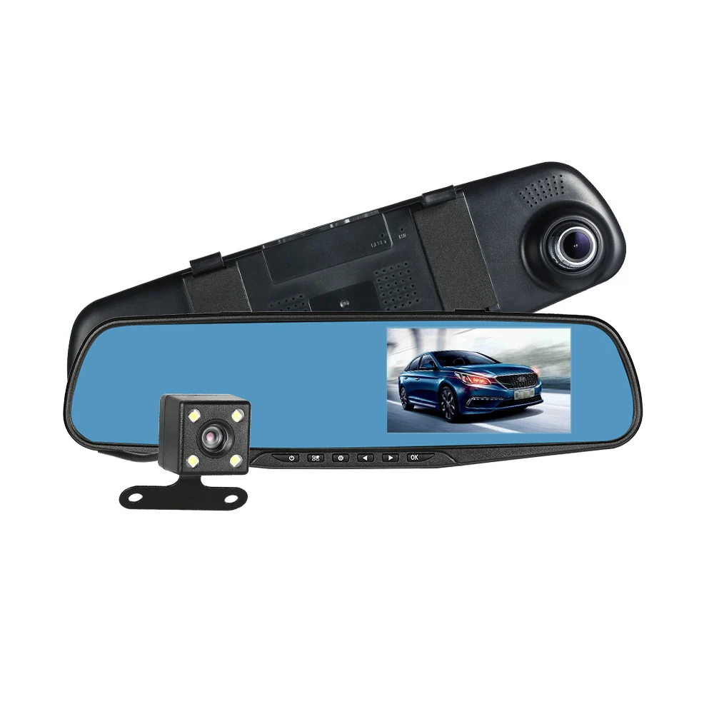 Видеорегистратор KKmoon FHD 1080P 4 3 дюйма с двумя объективами|fhd 1080p|camera video recordervideo recorder |