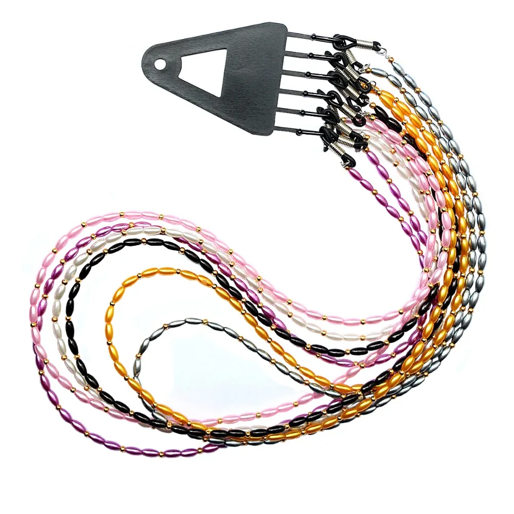 

6pcs/set SunGlasses Pearl Beade Neck Lanyard Cord Spectacles Eyeglass Chain Strap rope Neck Rope for Eyewear Wholesale