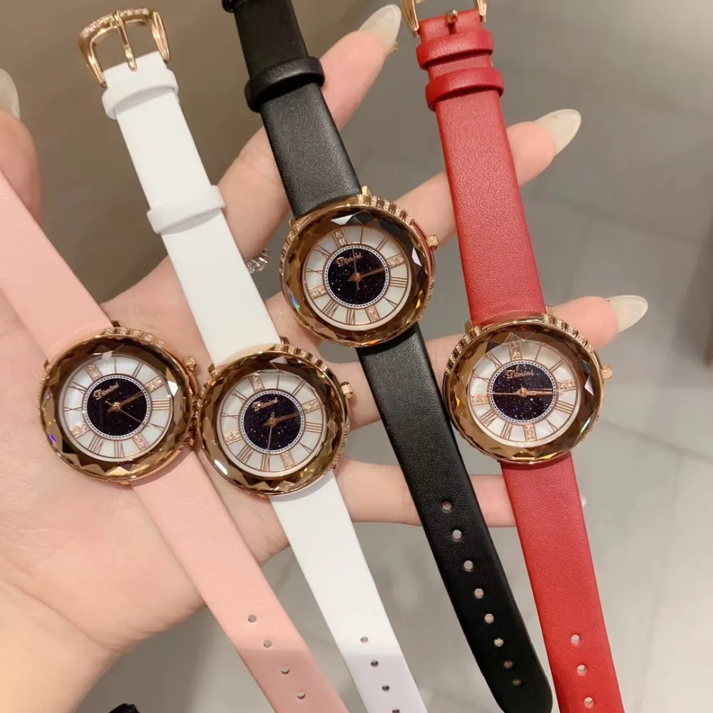 Высококачественные серые часы для женщин сексуальные с ремешком из натуральной