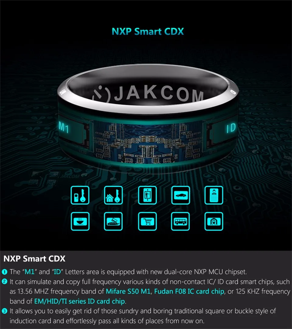 Jakcom R3 Smart Ring(умное кольцо 3-доказательство App Enabled носимых Технология волшебное кольцо для Android оконные рамы NFC телефон умные аксессуары