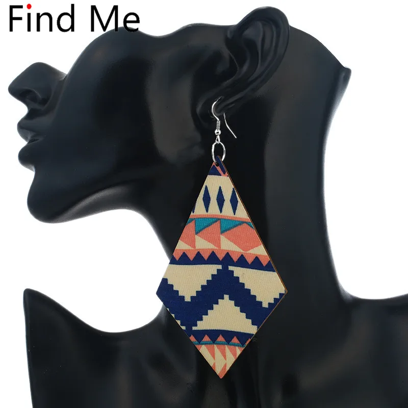 Женские Висячие сережки с леопардовым принтом Find Me винтажные геометрические