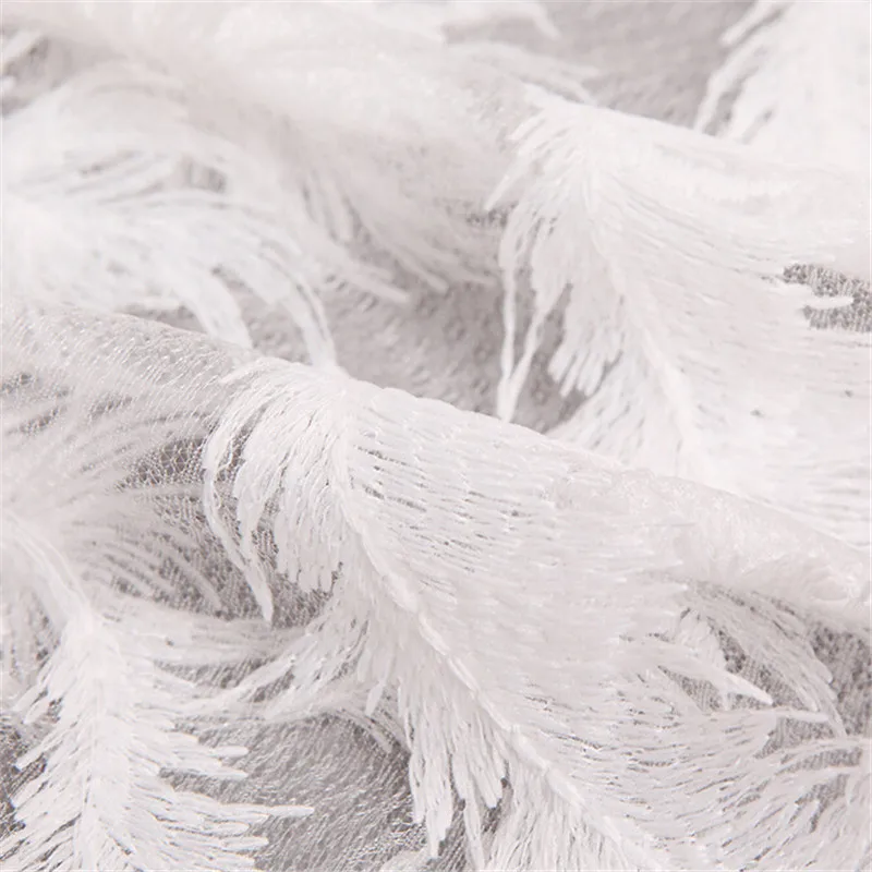 Delicate 3Yards Ivory Black Fabric Feather Venise Venice Lace Trim Sewing Craft 130cm LC0005 | Дом и сад