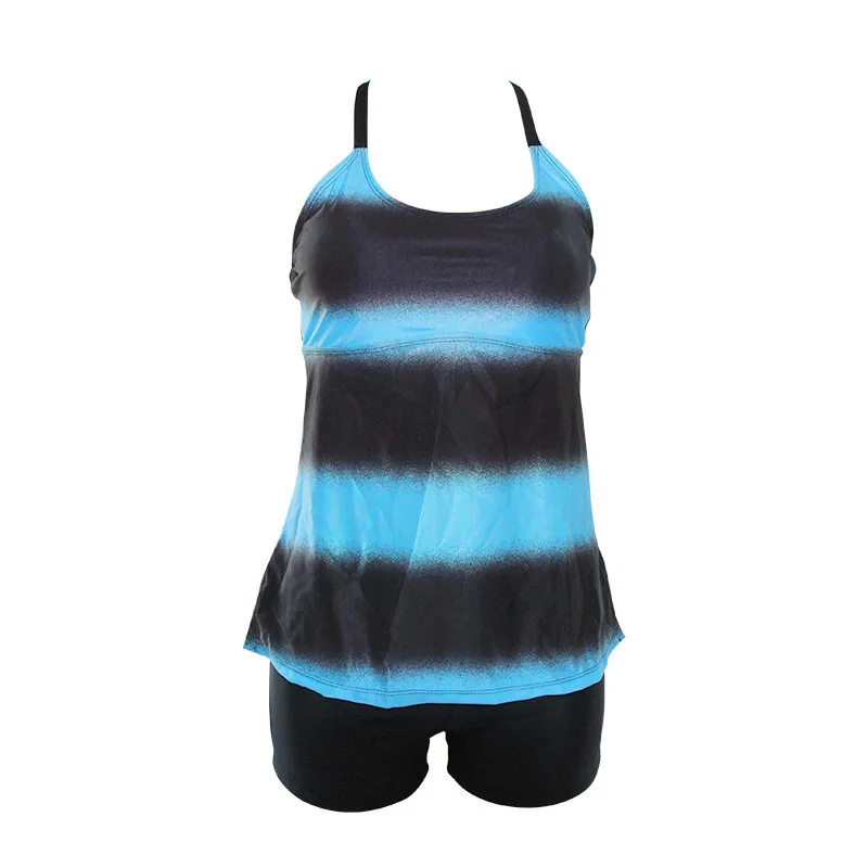 Купальники женские s танкини наборы с шортами из двух частей купальники в полоску
