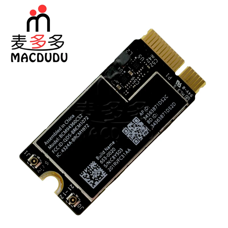 Новый WiFi Bluetooth Карта Аэропорта для MacBook Air 11 &quotA1465 13&quot A1466 2013 BCM94360CS2 * проверенный