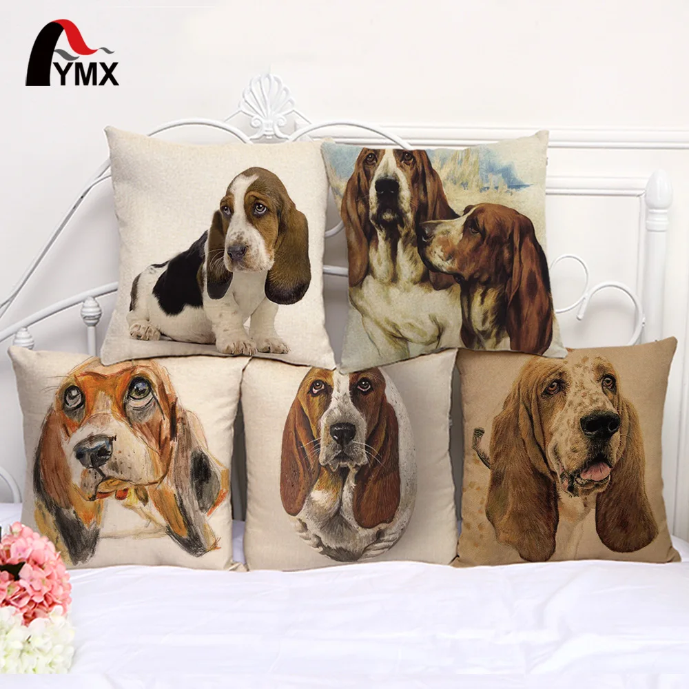 

FYMX Cute Dog Printing Pillowcase Funny Melancholy Expression Cover Cushion Decor For Home