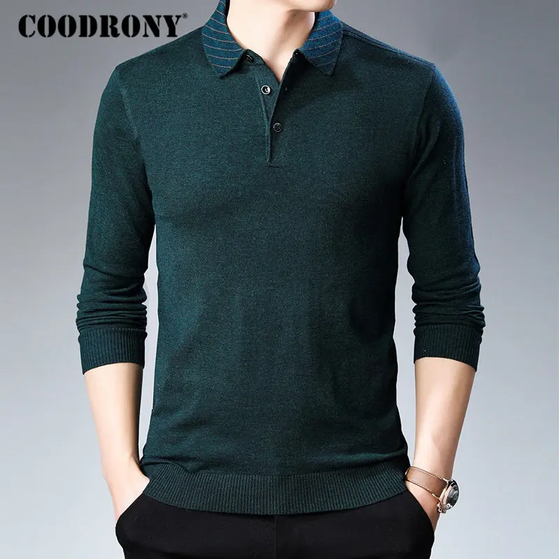 Бренд COODRONY, мужской свитер, рубашка трикотажная, Pull Homme, уличная одежда, Повседневный пуловер для мужчин, Осень-зима, мужские теплые шерстяные свитера 91050