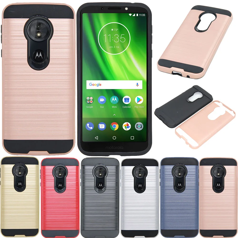 Для Motorola Moto G6 Play XT1922/Moto Forge чехол двухслойный Гибридный матовый защитный