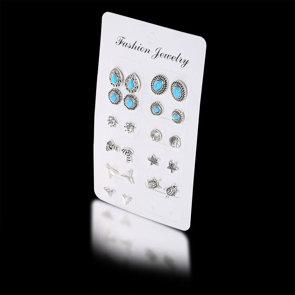 22 шт./компл. Винтаж серебряная звезда оболочки черепаха хвост русалки