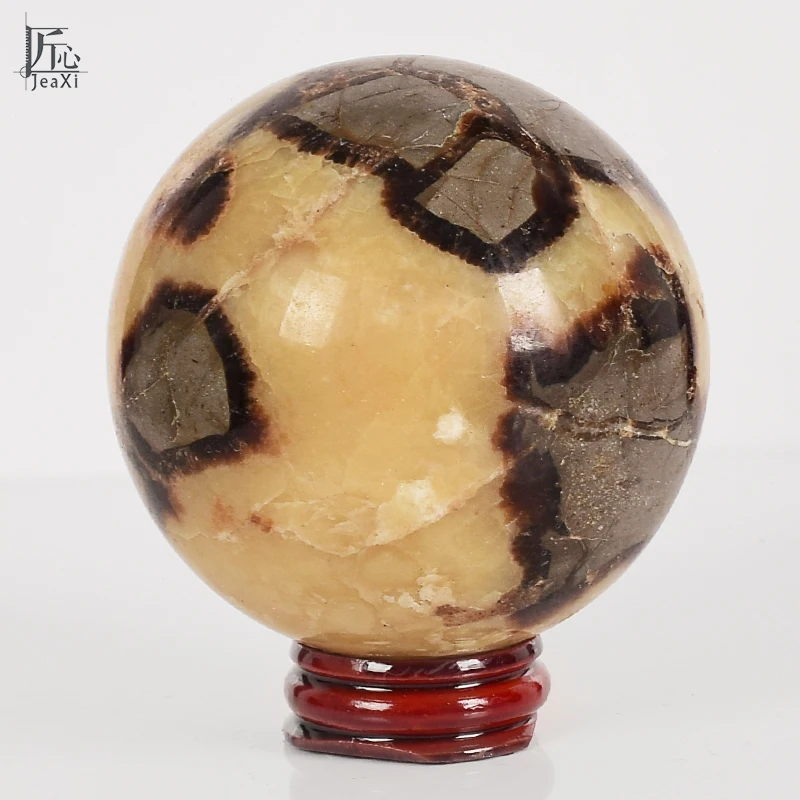 1 шт. хрустальные шары стенд с деревянной основе Дракон septarian Sphere фэн-шуй heaing