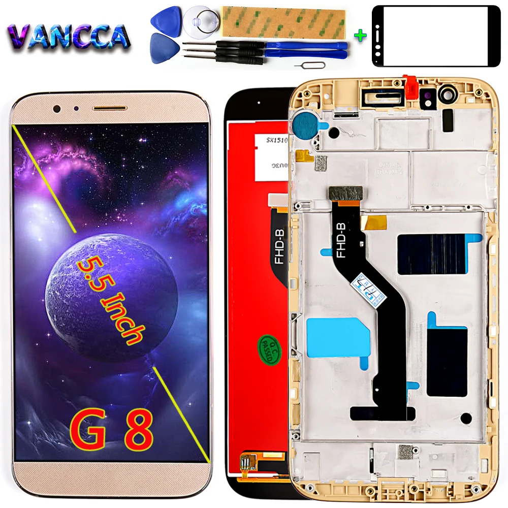 Vancca 5,5 дюймов ЖК-дисплей для huawei G8 дигитайзер сенсорный экран в сборе GX8 RIO-L01 RIO-L02 RIO-L03 с бесплатным закаленным стеклом