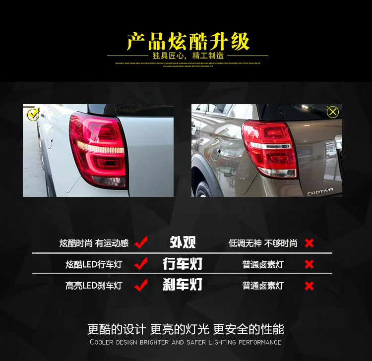 AKD автомобильный Стайлинг задний фонарь для Chevrolet Captiva задний светильник s 2008- светодиодный задний светильник сигнальный светодиодный DRL Стоп задний фонарь аксессуары