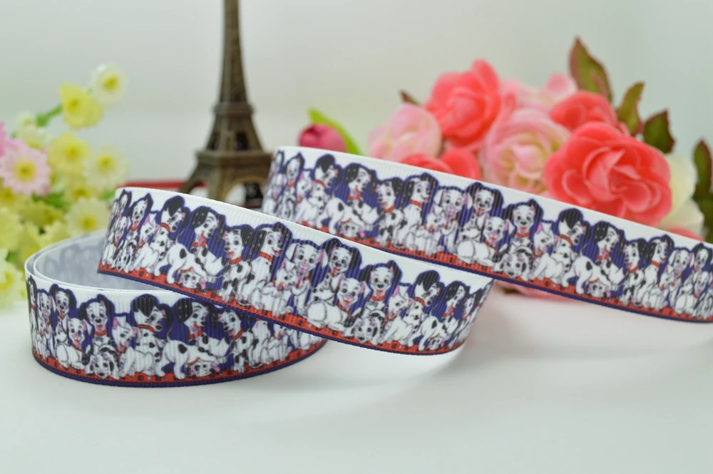 DUWES 7/8 &quot22 мм 2 5 10 50 ярдов собака печатная grosgrain лента бант для волос DIY Ручная