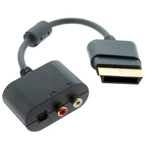 Серый универсальный оптический аудиоадаптер RCA переходник кабель для Microsoft Xbox 360