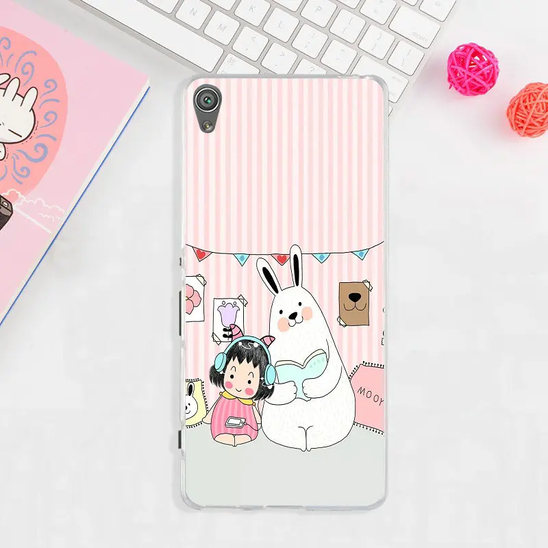 С милым рисунком кота Мягкий мобильный чехол для телефона Sony Xperia Z z1 z2 z3 Z4 Z5 Compact