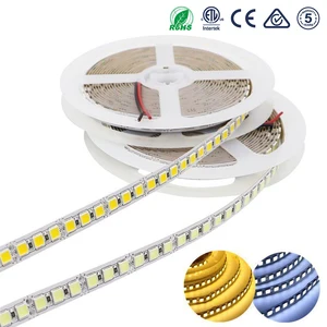 Светодиодная лента, 12 в пост. Тока, 24 В, SMD 5054, 5 м, 120 светодиодовм, гибкая Водонепроницаемая светодиодная лента, ярче 5050, белыйтеплый белый