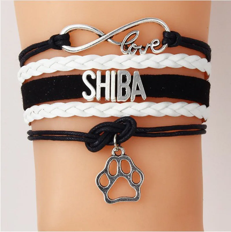 Прямая поставка Бесконечность любовь браслет shiba & Браслеты кулон в форме