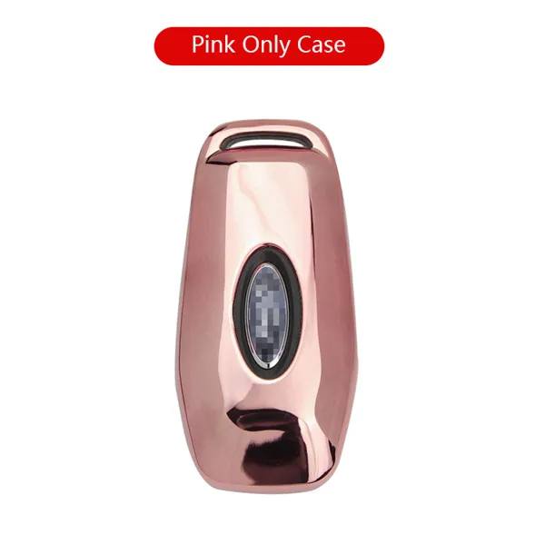 Pink TPU чехол для автомобиля чехол для форд фиеста MK7 Mondeo Mk4 Fusion Focus 2 ст MK3 S C Max KA Galaxy Kuga 2 ключ крышка аксессуары - Название цвета: Pink