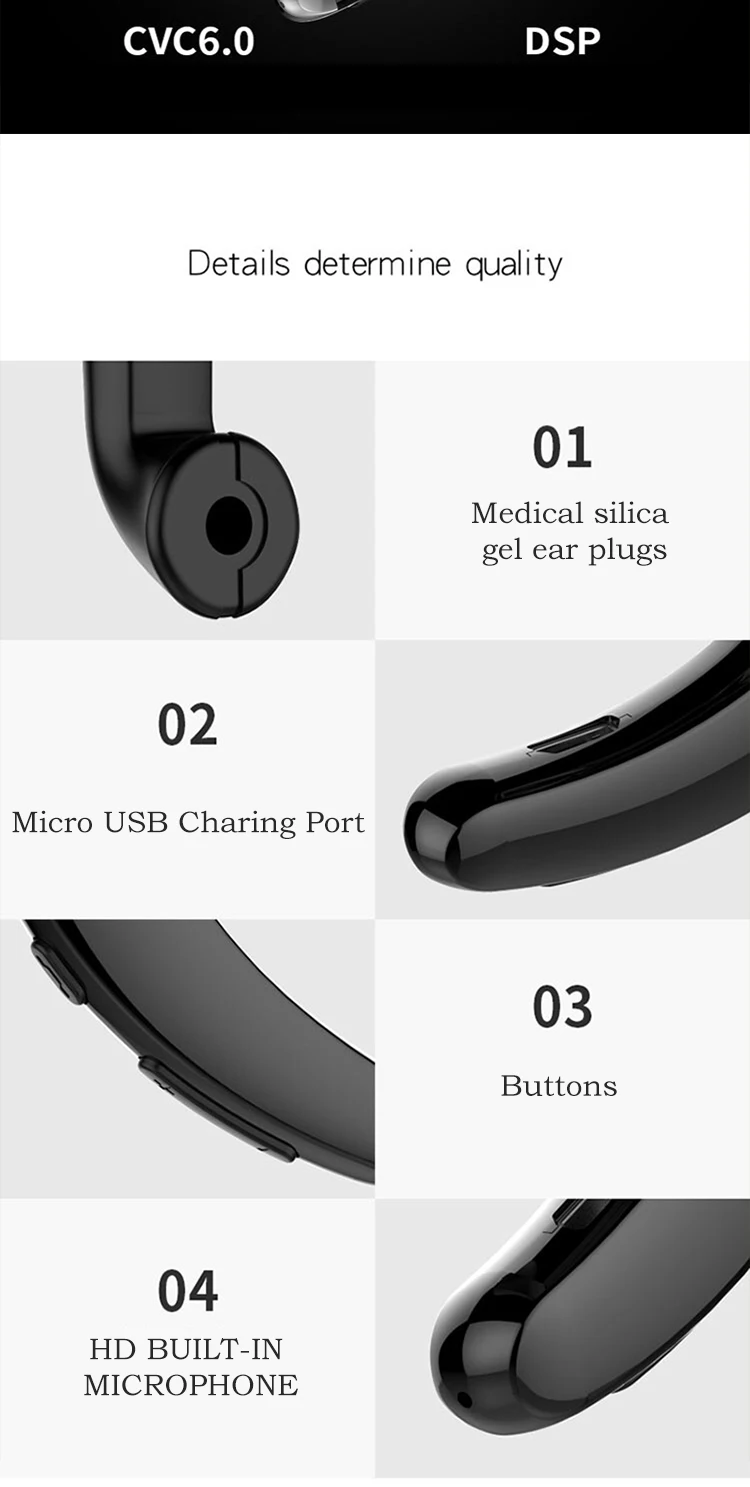 F700 костной проводимости Bluetooth наушники громкой связи бизнес наушники вкладыши беспроводная гарнитура с микрофоном
