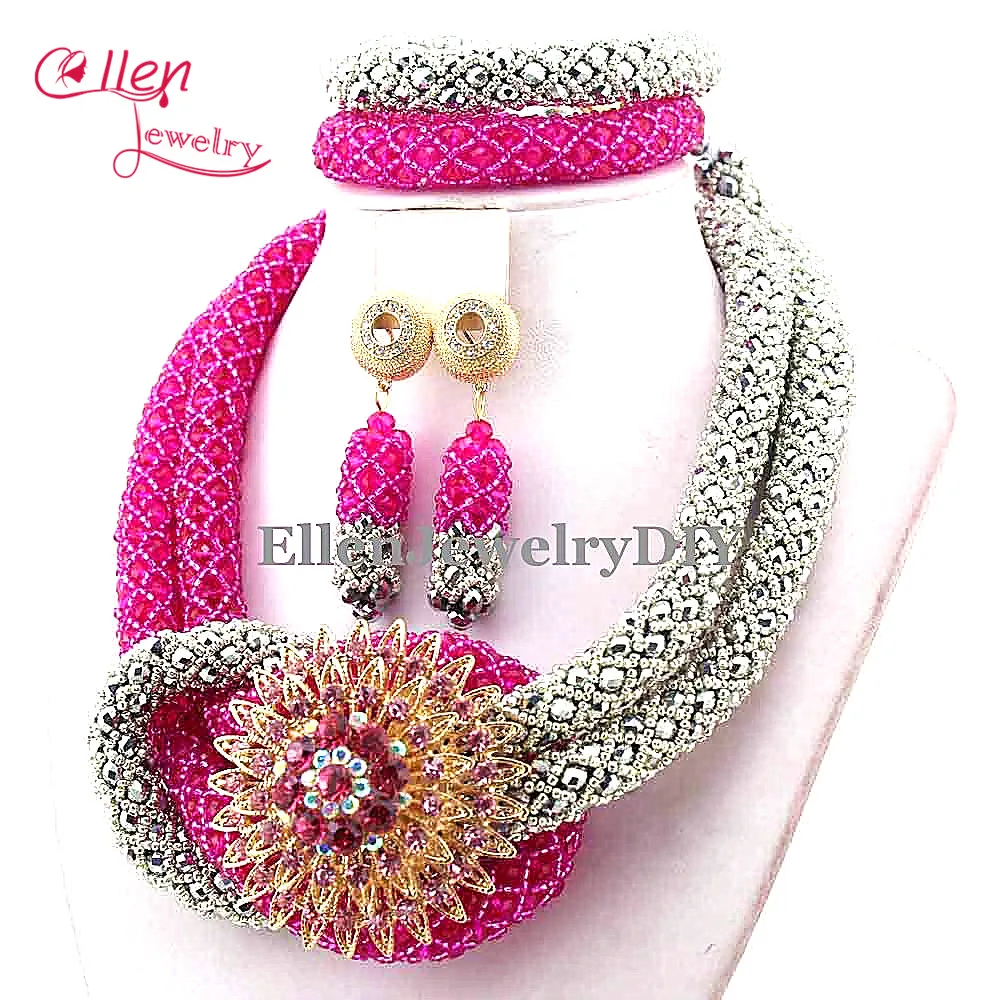 Нигерийские Свадебные бусы африканские бусины ювелирные наборы ручная работа