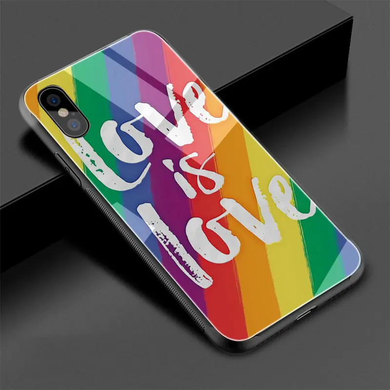 Чехол для телефона из закаленного стекла геев лесбиянок ЛГБТ радуга гордость