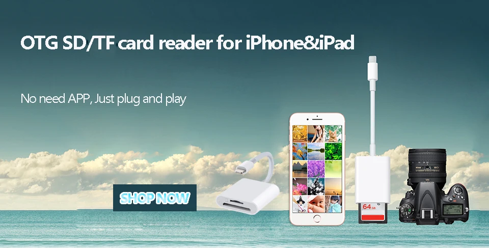 IOS 12 OTG телефон Micro SD карта адаптер Комплект подключения разветвитель подключения SLR высокоскоростной 3,0 фото памяти для iphone 7 8 x ipad
