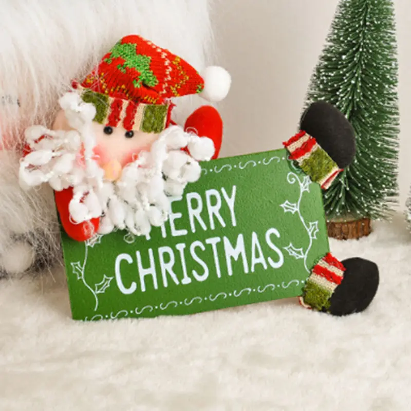 Креативные 1 шт ткань Санта Клаус двери висячие украшения Рождество фестиваль