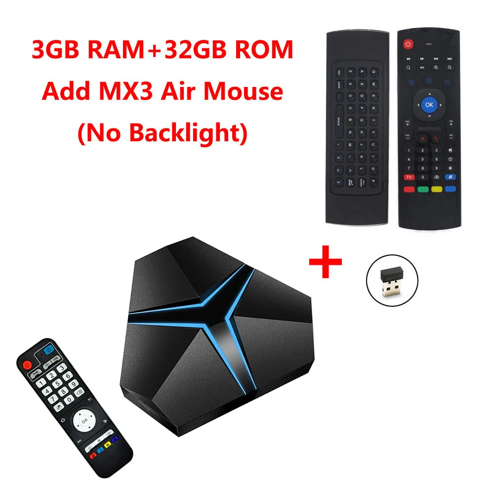Magicsee Железный+ Amlogic S912 Восьмиядерный 3 ГБ 32 ГБ Android 7,1 tv Box 2,4G/5,8G Wifi OTA Bluetooth 4,1 4K HD Смарт медиаплеер - Цвет: add MX3 no backlight