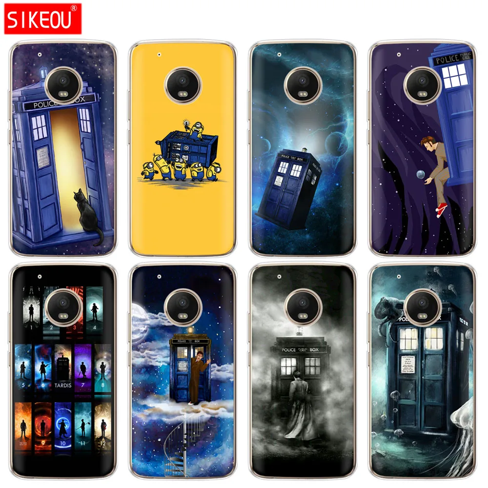 Силиконовый чехол для телефона Motorola Moto G6 G5 G5S Z2 Z3 PLAY PLUS X4 E4 E5 C Tardis Box Doctor Who|Бамперы| |