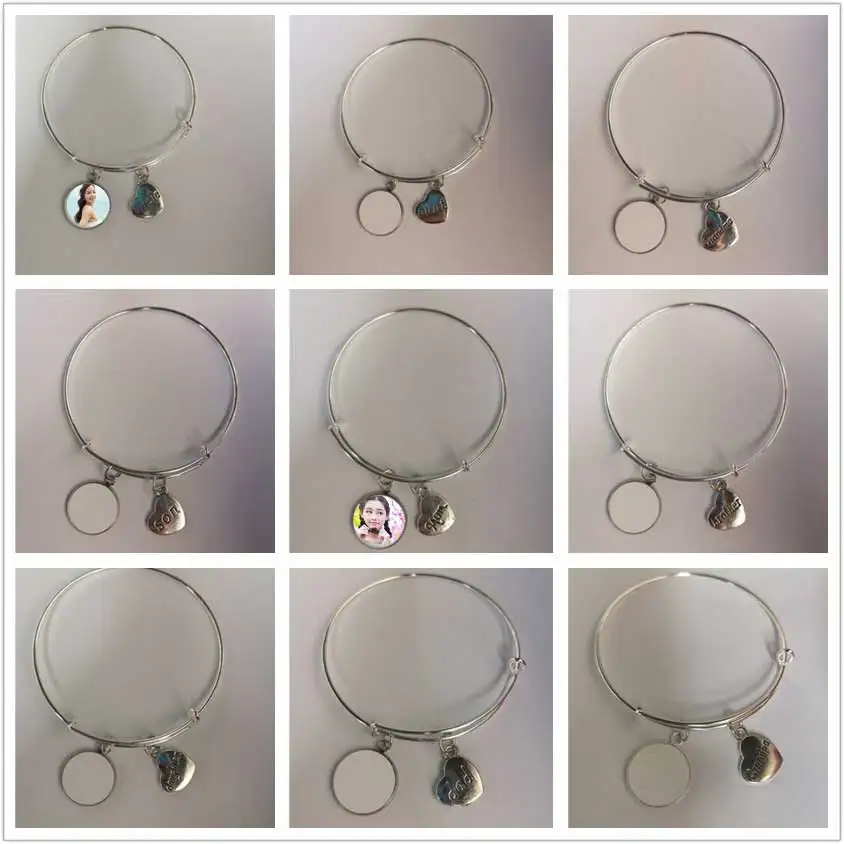 

sublimation blank bracelet bangles for brother mom son gifts women bangle hot transfer printing consumables 20pcs/lot