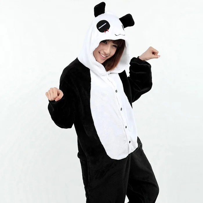 New Adult Animal Panda Sleepsuit Cosplay Onesie Sleepwear Pajama For Women Unisex Pajamas Cartoon Anime Homewear Pyjamas | Тематическая
