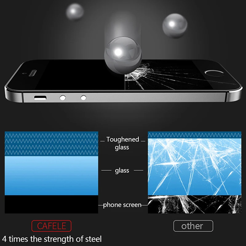 2 шт./лот стекло на для iphone 5S SE 6 6s 7 8 X plus 5 защитное 9 H Твердость царапинам