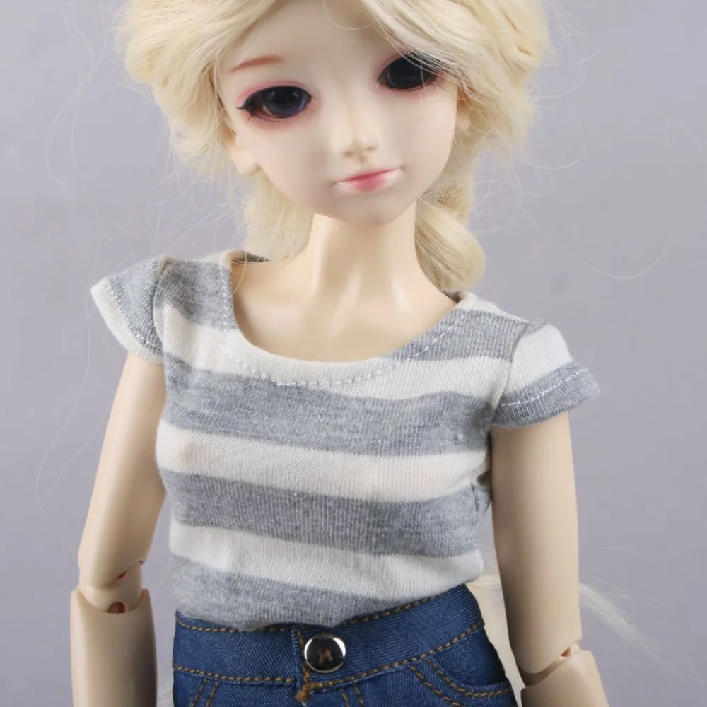 [Wamami] 06 # серая/синяя/Розовая полосатая футболка для девочек 1/4MSD 1/3 1/6 SD DZ AOD BJD Doll