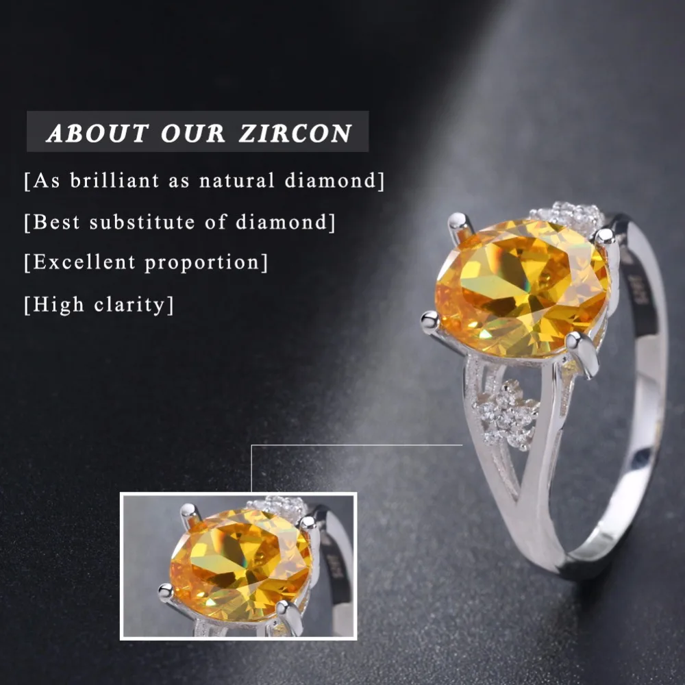 ORSA JEWELS, женские обручальные кольца, 4 карата, AAA, желтый Цирконий, кольцо с зубцами, подходит для различных случаев OR56
