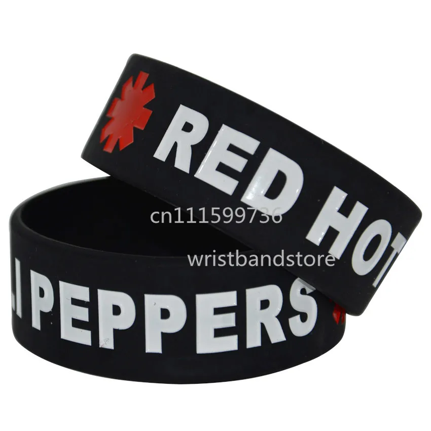 25 шт./лот Re d Hot Ch ili Pep pers Силиконовый браслет с цветными вставками | Украшения и