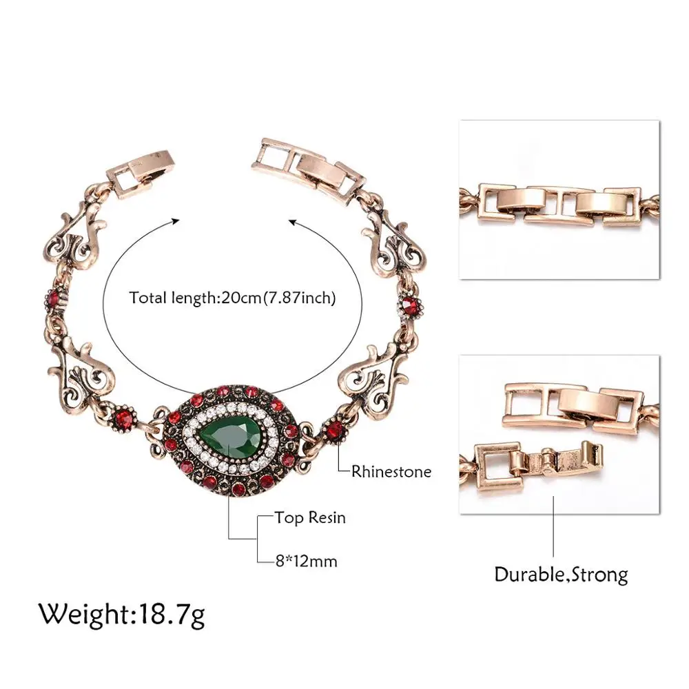 Богемные женские Роскошные браслеты и мозаичный Розовый Зеленый Стразы Ретро