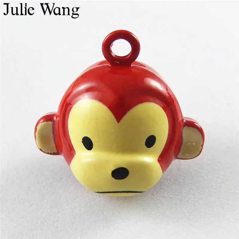 Julie Wang 5 шт. Милая Красная отделка имитация медного очарования для изготовления