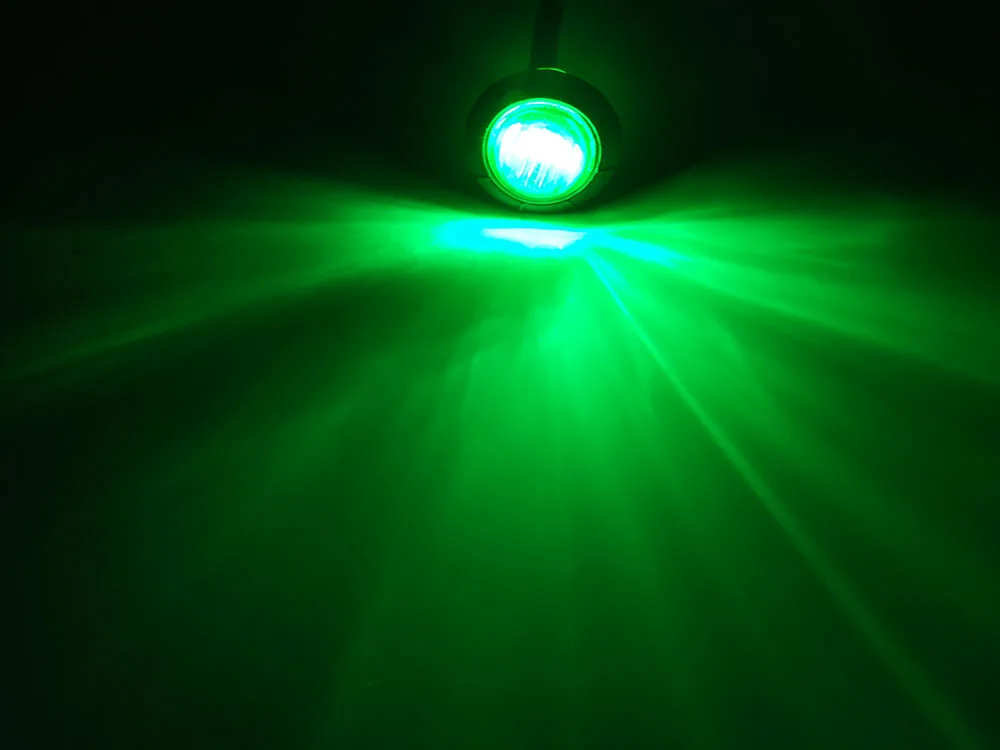 10 шт. Водонепроницаемый 12V 3LED 3/" прицеп боковые габаритные фонари спереди и сзади грузовики Габаритные огни лампы зеленый круглый