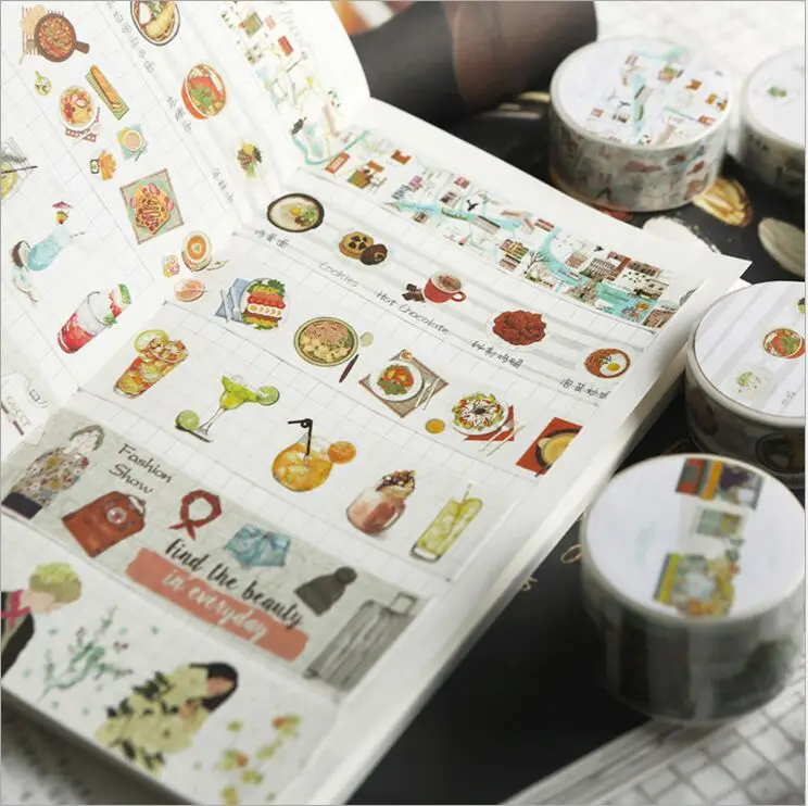 

Girl Fashion Accessories Warm Homeland Succulent Cactus Plant Art Life Decoration Washi Tape DIY Planner Scrapbook Masking Tape