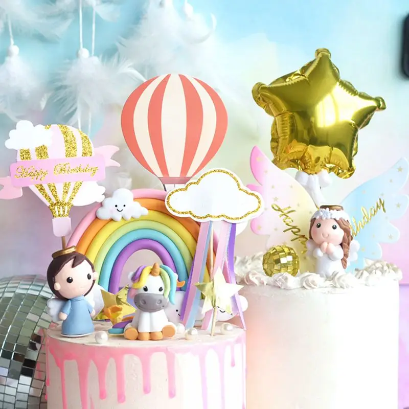 Прекрасный Маленький Принцесса Принц дети день рождения торт украшение Топпер