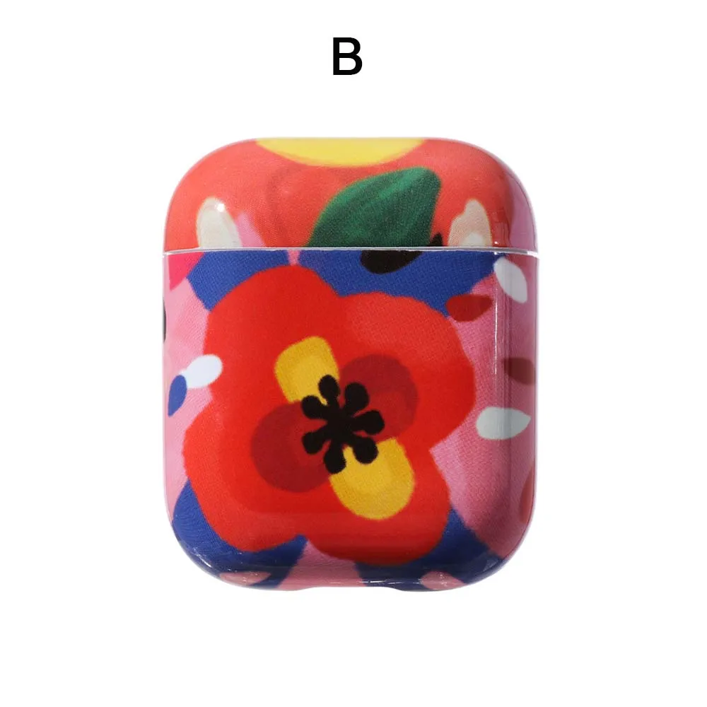 Для Apple AirPods 1 2 защитный чехол Чехол Япония большая волна цветок девушка мраморный узор Любовь Сердце защитный чехол - Цвет: 12 D