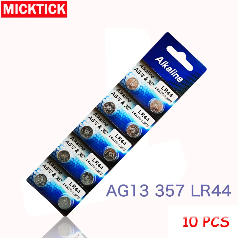 10 шт./упак. AG13 & 357A/LR44 Кнопка ячейки Батарея LRA76 1 55 V литий ионные батареи для