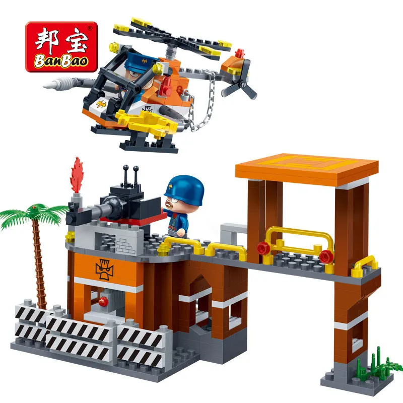 Banbao PowpowBing Forward guard station soldiers Building blocks for boy children Educational Toy Military vehicles model Bricks | Игрушки и