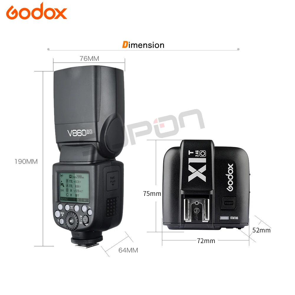 Paypal Accpect Godox V860IIO вспышка для камеры speedlite 2 * V860II O GN60 TTL HSS 1/8000S литий ионная батарея +