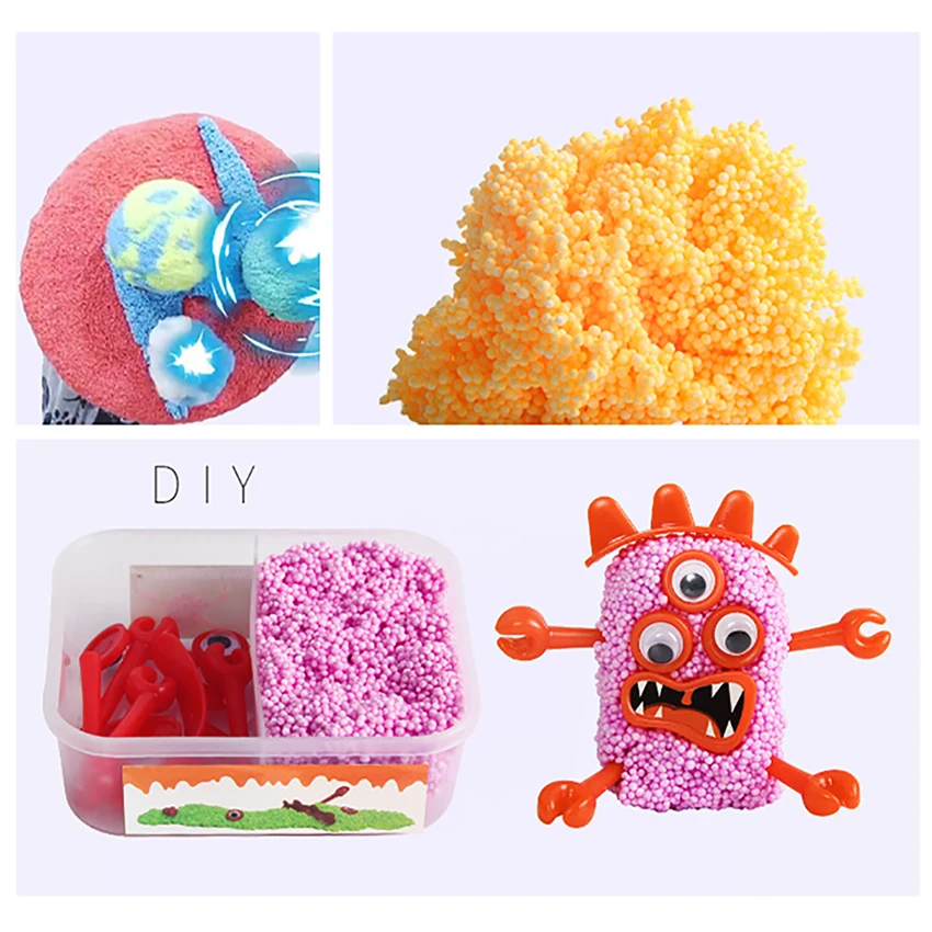 DIY Монстр слизи Снежная грязь пушистый Floam поставки слаймов дети игрушечная глина