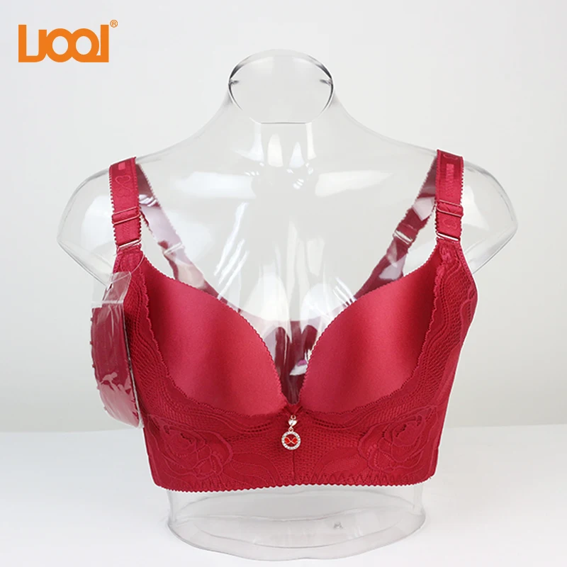 2018 New Plus Size Bralette Push Up Lace Deep V Seamless Supper Thin Brassiere Wire Free Big Bras for Women Lingerie | Женская одежда